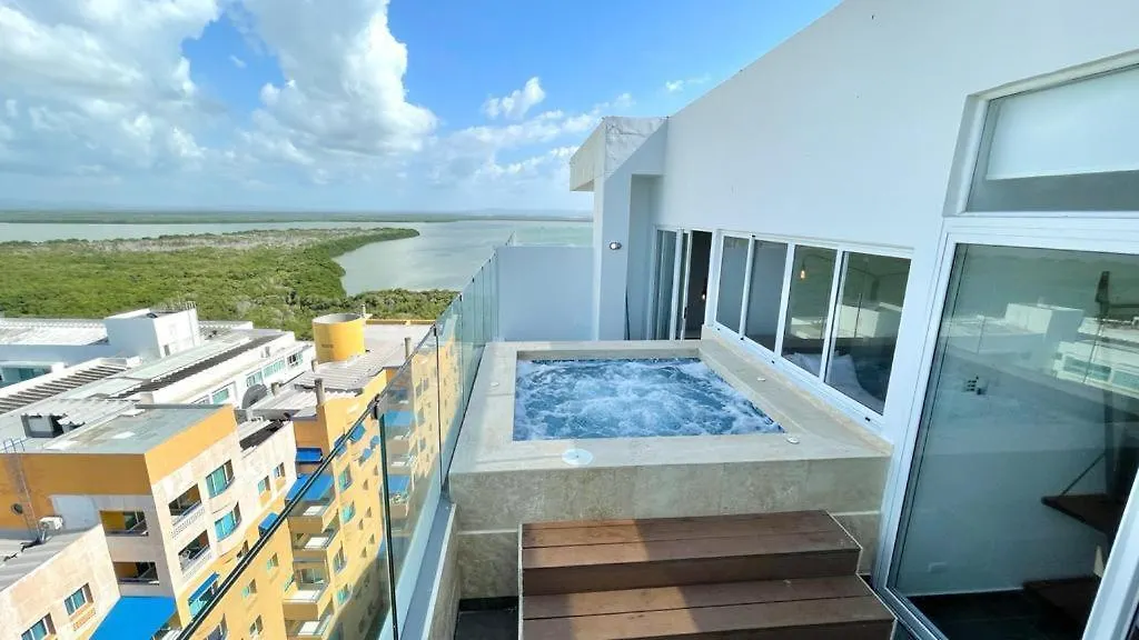 Apartment Penthouse En Zona Norte Cartagena Luxury Con 3 Habitaciones Y Excelente Wifi